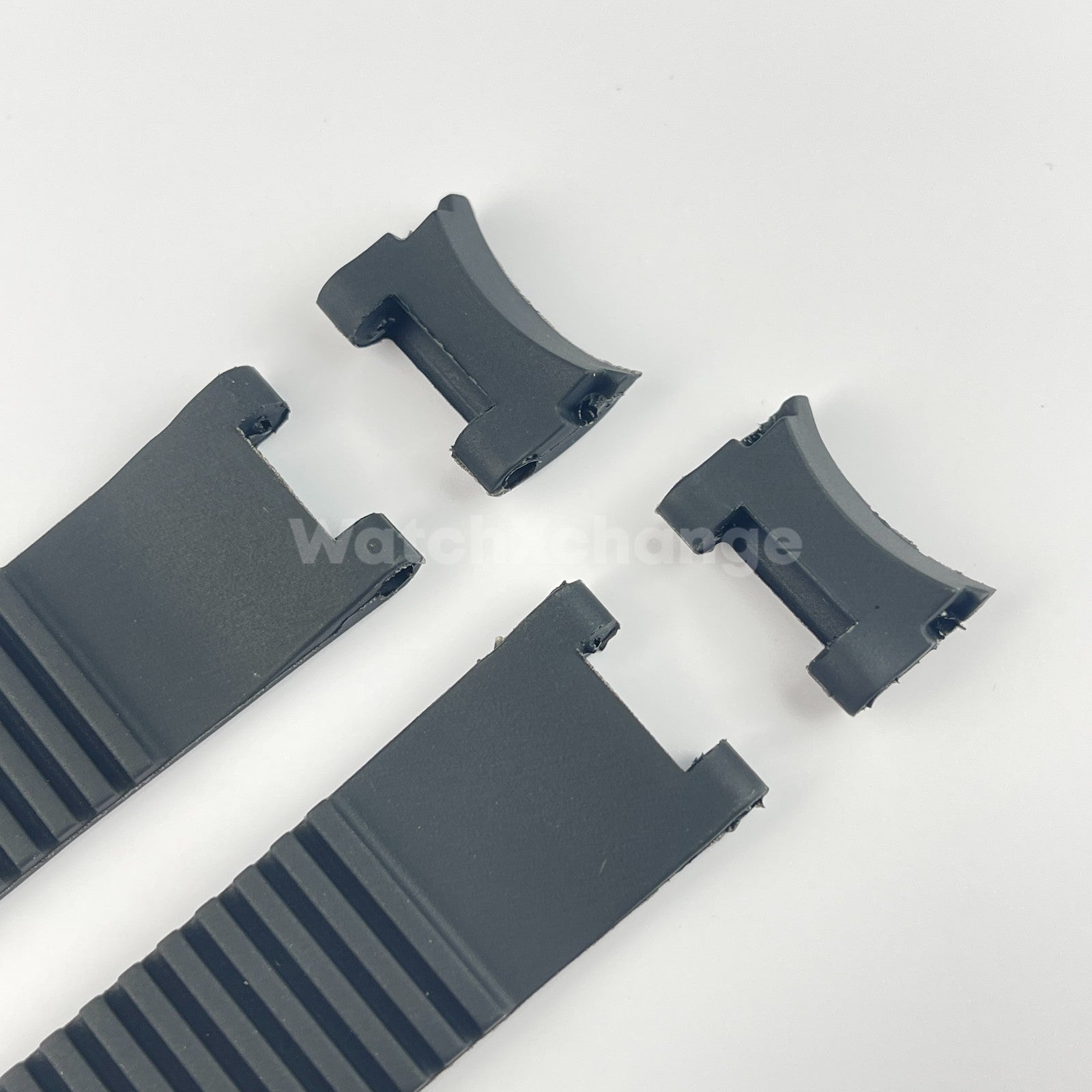 22mm Black Silicone/Rubber Band Strap For Ulysse Nardin 263 DIVER Watch