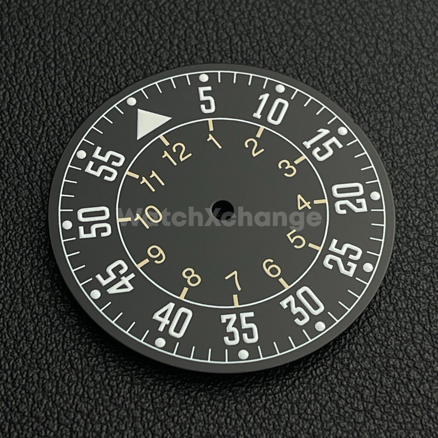 33.8mm Black Watch Dial Green Luminous Replacement for NH35 NH36 Movement Parts