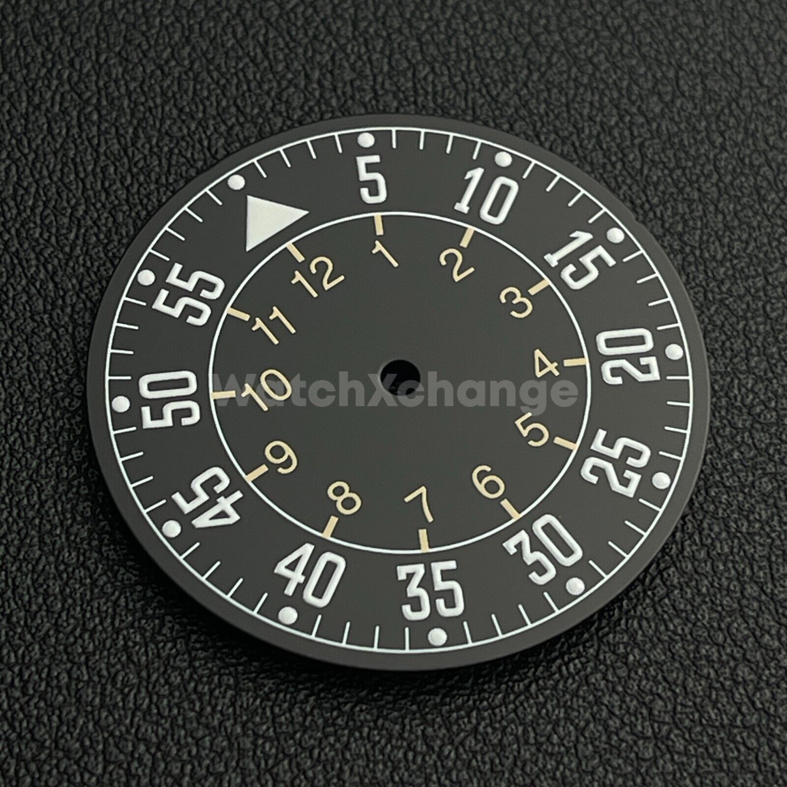33.8mm Black Watch Dial Green Luminous Replacement for NH35 NH36 Movement Parts