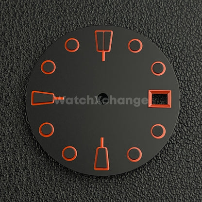 28.5mm Black & Red Watch Dial Face for SEIKO NH35 Movement