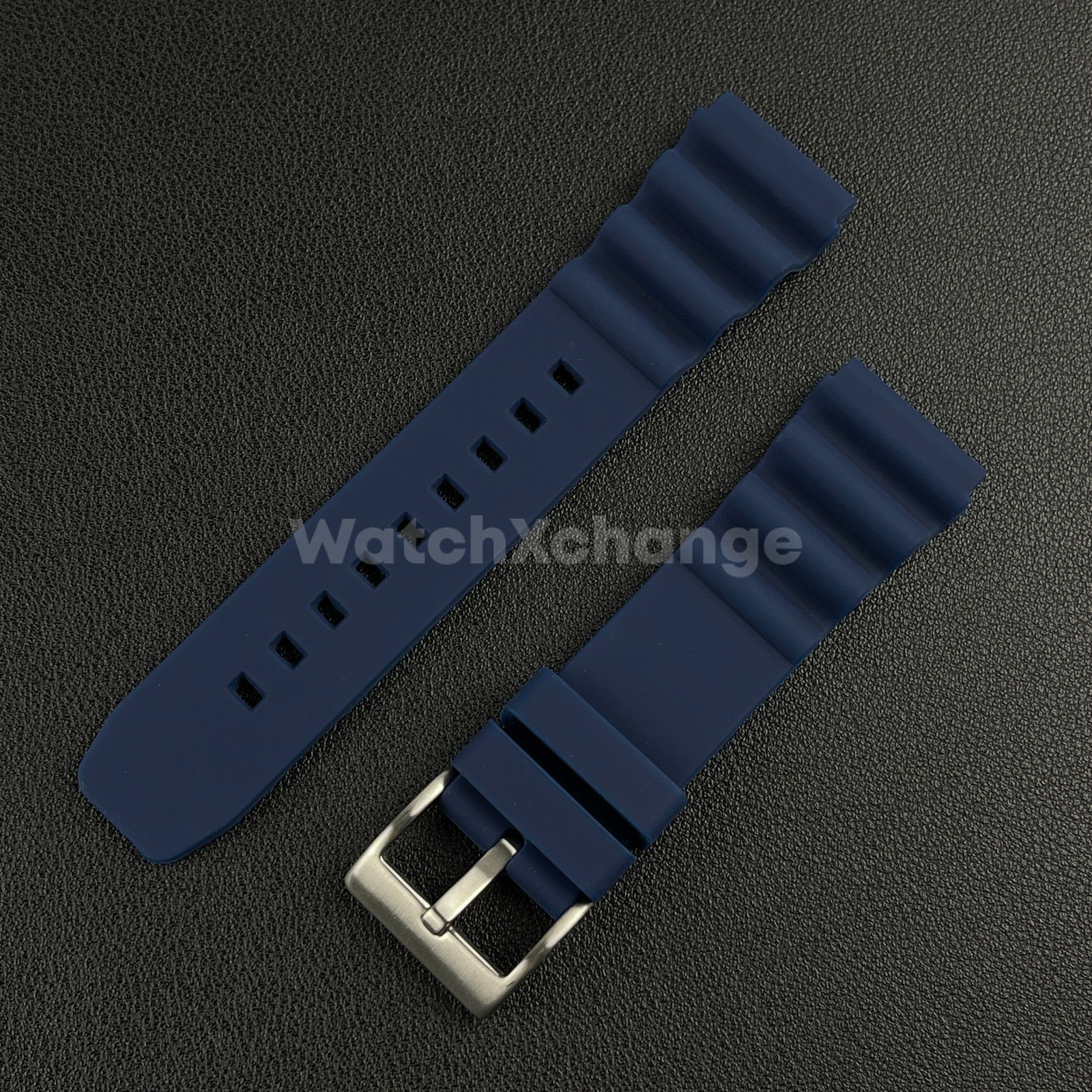 Blue Rubber Watch Strap Band For Rolex Seiko SKX007 Citizen Universal 20/22mm