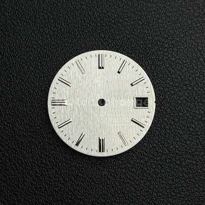 28.5mm White Vertical Line Texture Watch Dial for SEIKO NH35 NH36 Movement
