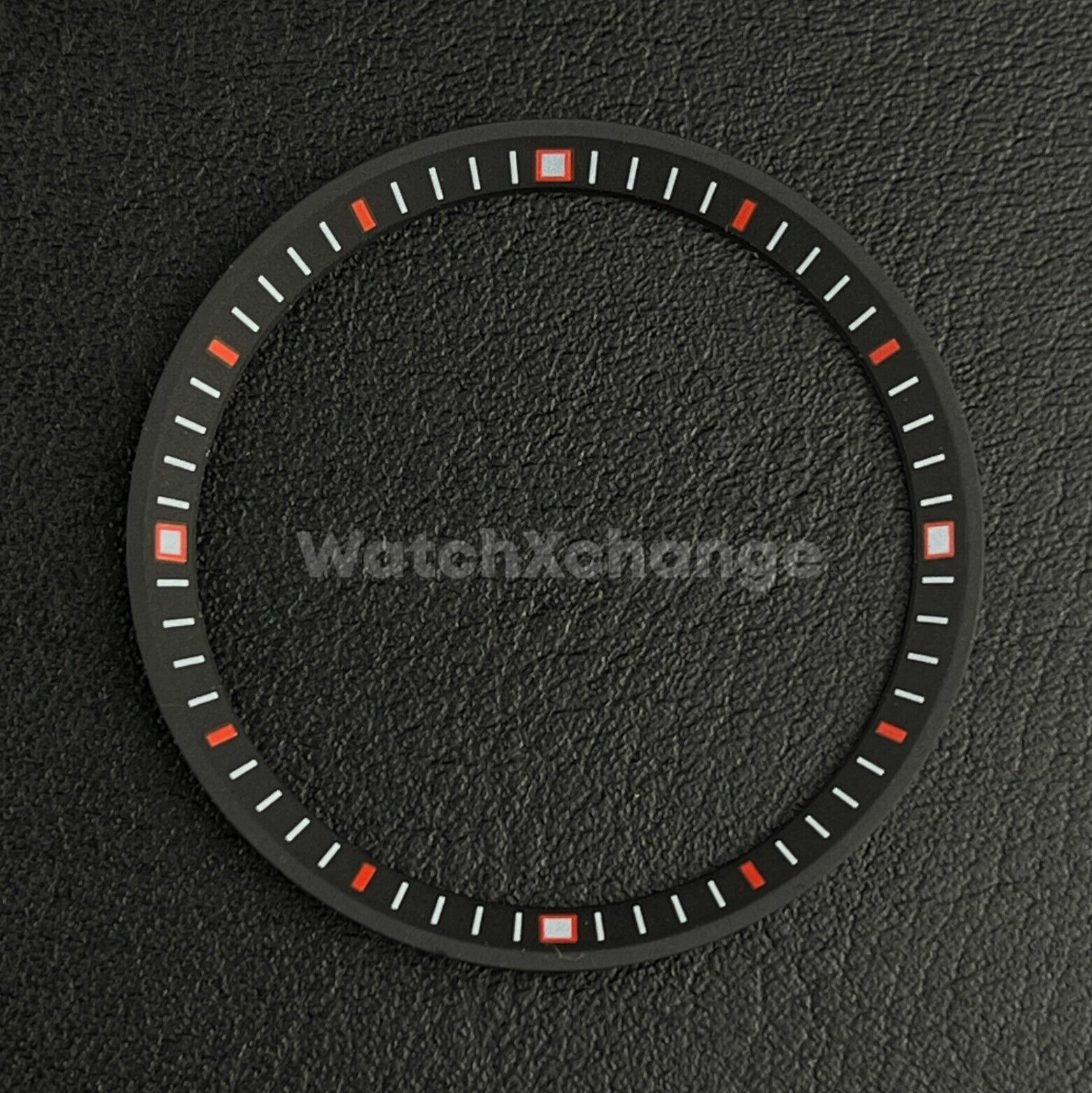 Black & Red Chapter Ring for Seiko SKX007 SRPD & Mod Watches 32.3mm NH36 NH35