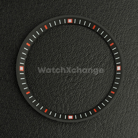 Black & Red Chapter Ring for Seiko SKX007 SRPD & Mod Watches 32.3mm NH36 NH35