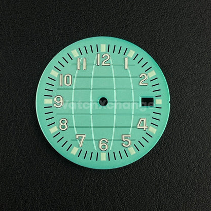 32mm Blue Turquoise Watch Dial for SEIKO NH35/NH36/4R/7S Watch Movement Parts