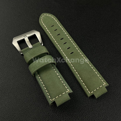 Green Frosted Leather Watch Strap for Timex Tidal Compass T2N72 T2N720 14mm 16mm