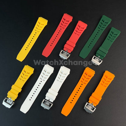 Waterproof Rubber Strap for Richard Mille Mens Silicone Watch Band 25mm