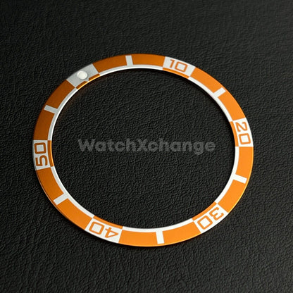 Orange 38mm Flat Aluminium Bezel Insert For Diver Watch Seiko Mod SKX SRPD