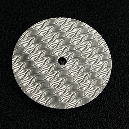 28.5mm Silver Wavy Texture Watch Dial Face for SEIKO NH35 NH36 Movements