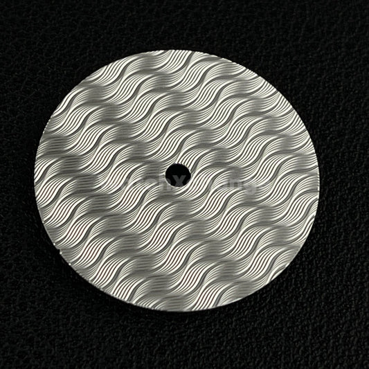 28.5mm Silver Wavy Texture Watch Dial Face for SEIKO NH35 NH36 Movements
