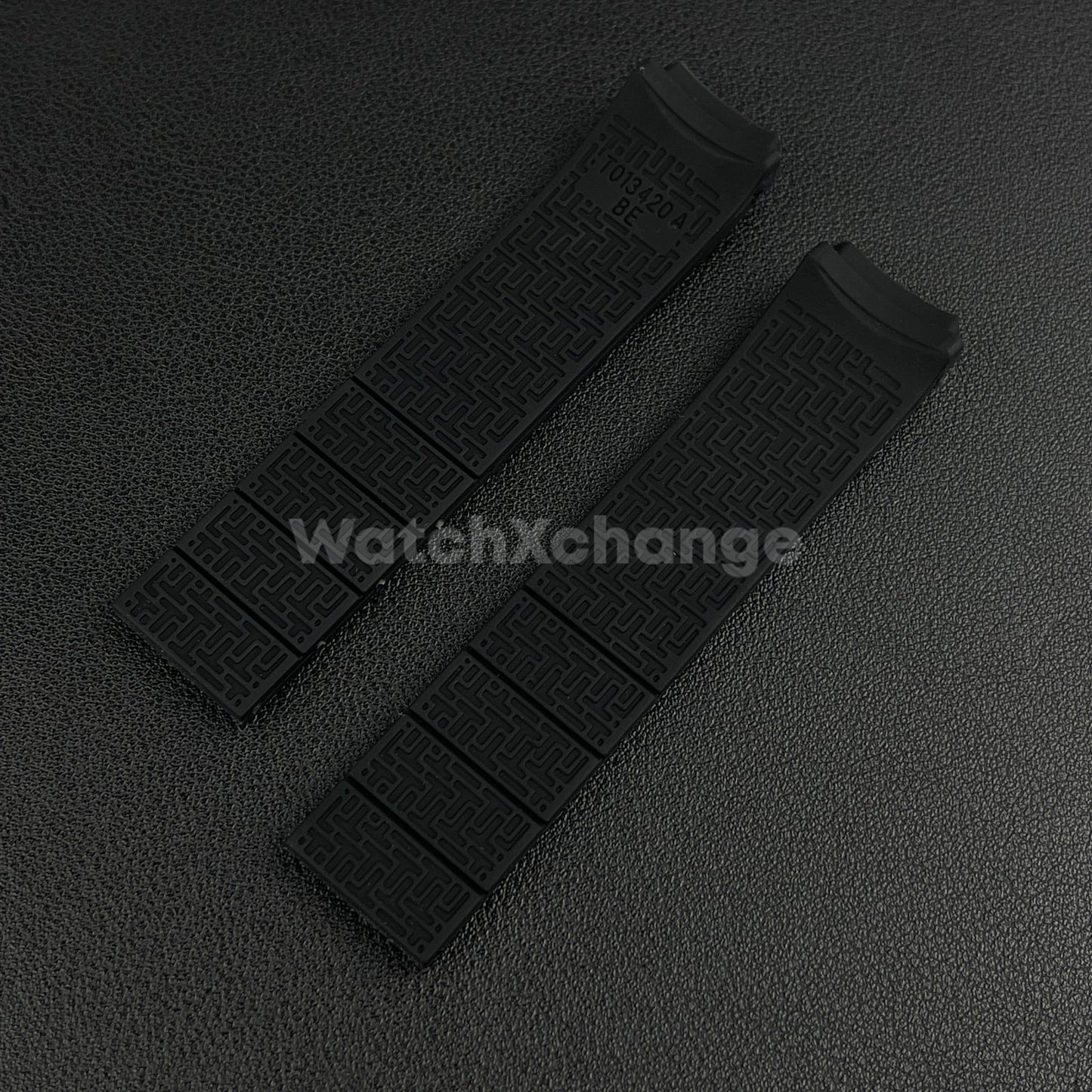 For T-TOUCH Watch TISSOT 20mm / 21mm Rubber Z353 Strap Band Clasp Buckle Black