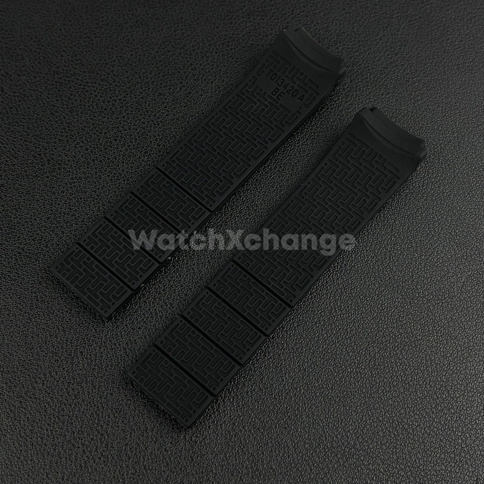 For T-TOUCH Watch TISSOT 20mm / 21mm Rubber Z353 Strap Band Clasp Buckle Black