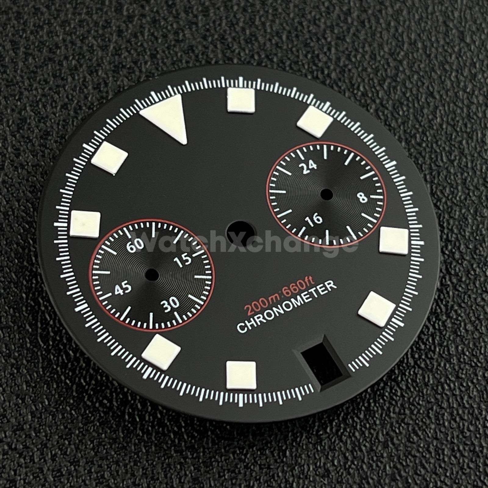 Black 30mm Modified Watch Dial Accessory for VK64 Quartz Movement