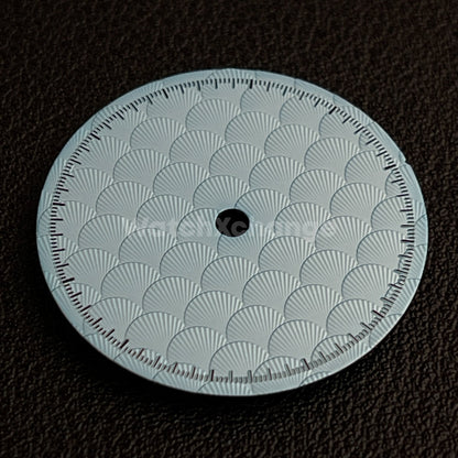 28.5mm Light Blue Shell Texture Watch Dial Face for SEIKO NH35 NH36 Movements