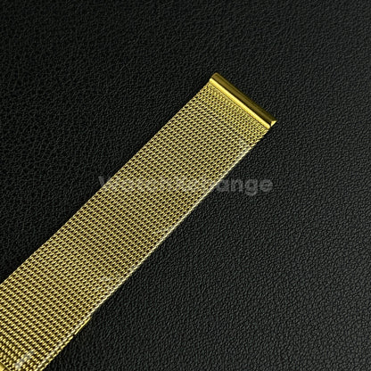 Gold Milanese Mesh Watch Strap Band Stainless Steel Metal 6mm - 18mm