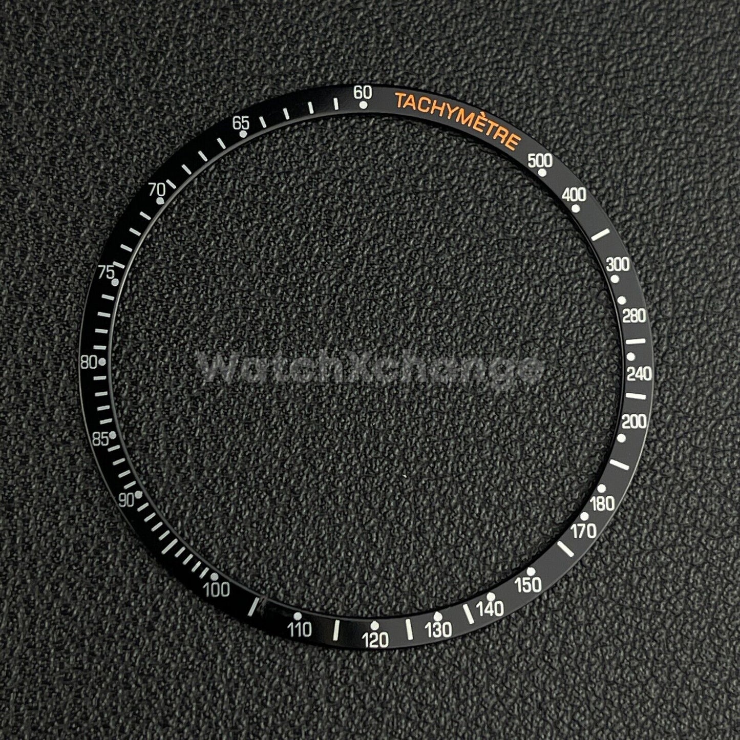 Black & Silver Flat Aluminium Watch Bezel Insert 38.5mm for VK63 Quartz Watches