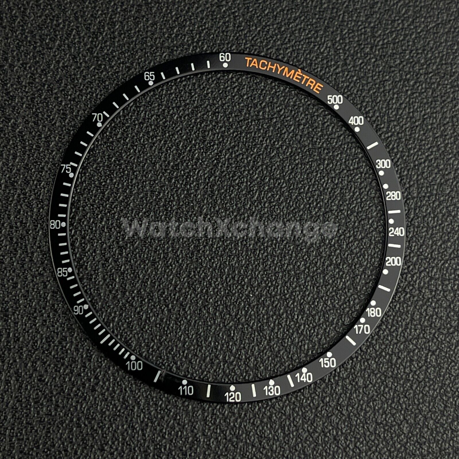 Black & Silver Flat Aluminium Watch Bezel Insert 38.5mm for VK63 Quartz Watches