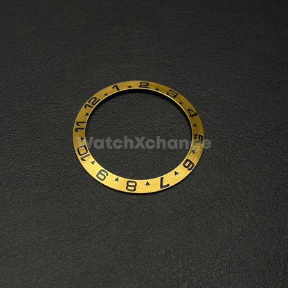 38mm Metal Bezel insert For Divers Watch Rolex GMT Seiko SKX SRPD Gold & Black