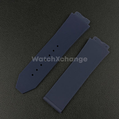 Blue Rubber Silicone Watch Strap Waterproof Band 26*19mm Fit HUBLOT BIG BANG