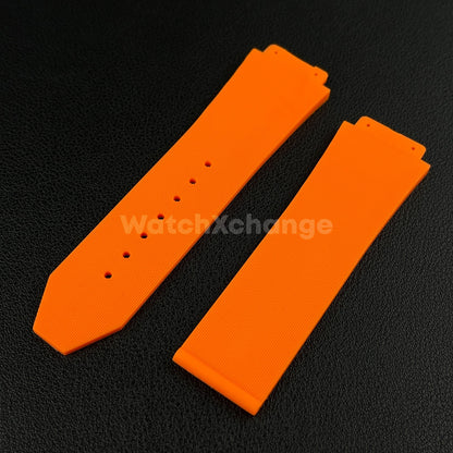 Orange Rubber Silicone Watch Strap Waterproof Band 26*19mm Fit HUBLOT BIG BANG