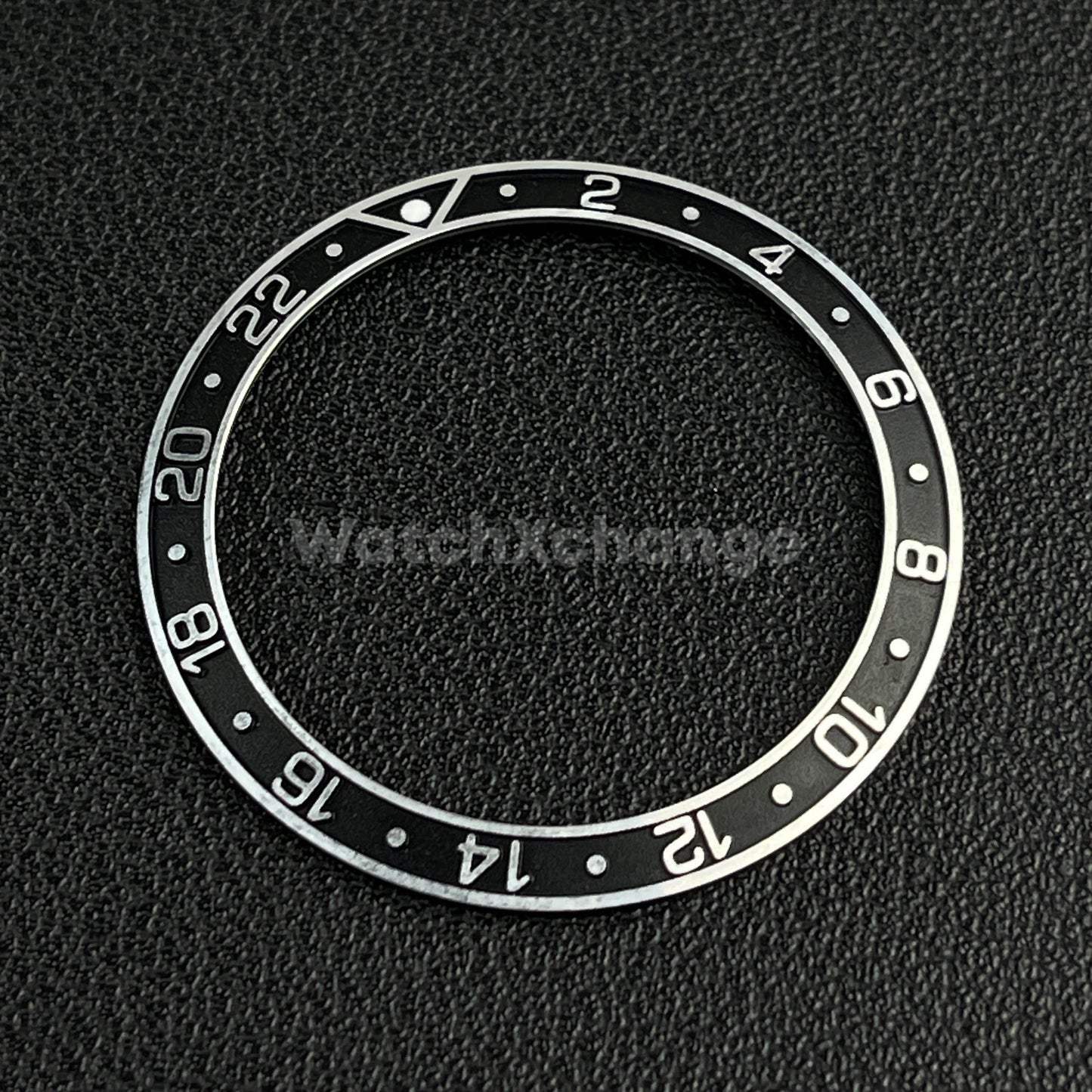 Black & Silver 38mm Sloping Bezel Insert For Watch GMT Seiko Rolex SKX007 SRPD
