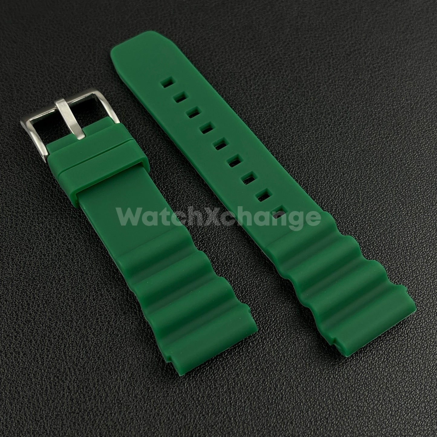 Green Rubber Watch Strap Band For Rolex Seiko SKX007 Citizen Universal 20/22mm