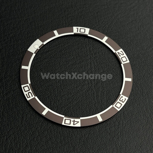 Brown 38mm Flat Aluminium Bezel Insert For Diver Watch Seiko Mod SKX SRPD