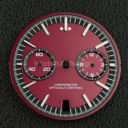Burgundy Purple 31.5mm Modified Watch Dial Accessory for VK64 Quartz Movement