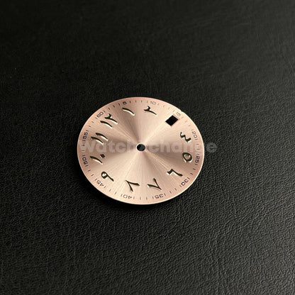 28.5mm Rose Gold Silver Arabic Watch Dial NH35 NH36 Movement Professional