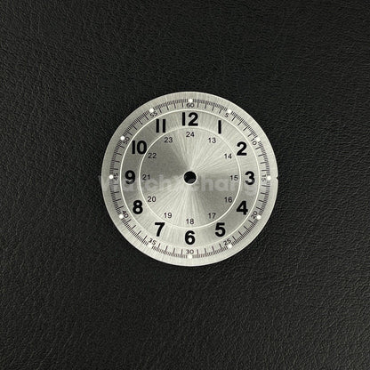 29mm Silver & Black Watch Dial Replacement for NH35 Watch Movement Parts