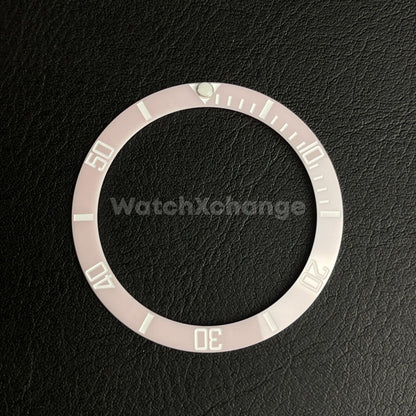 40mm Pink Ceramic Bezel Insert For a 42mm Divers Watch Rolex Seiko Mod