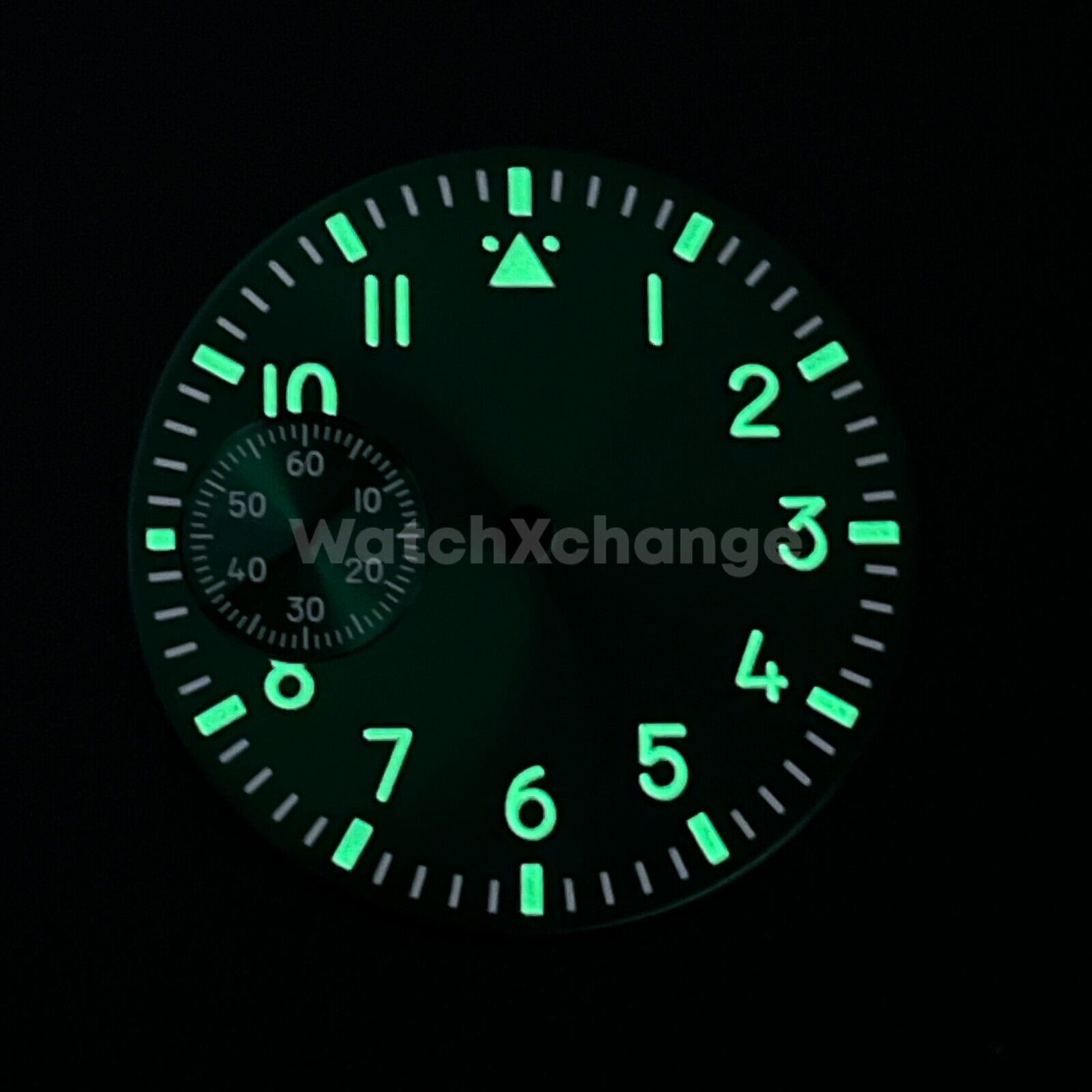 37mm Blue Watch Dial Green Luminous For ETA6497 Seagull ST3600 Movement Part