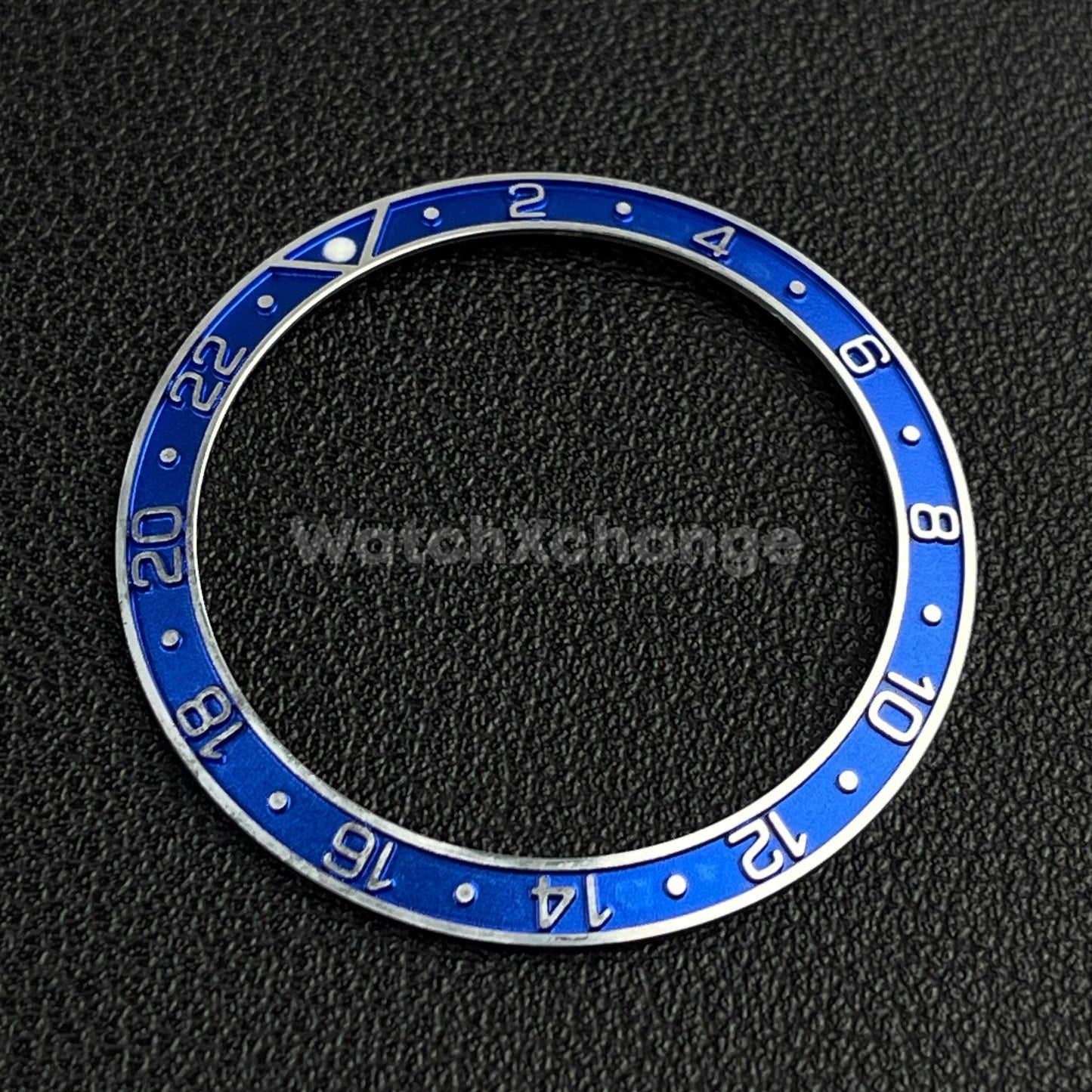 Blue & Silver 38mm Sloping Bezel Insert For Watch GMT Seiko Rolex SKX007 SRPD