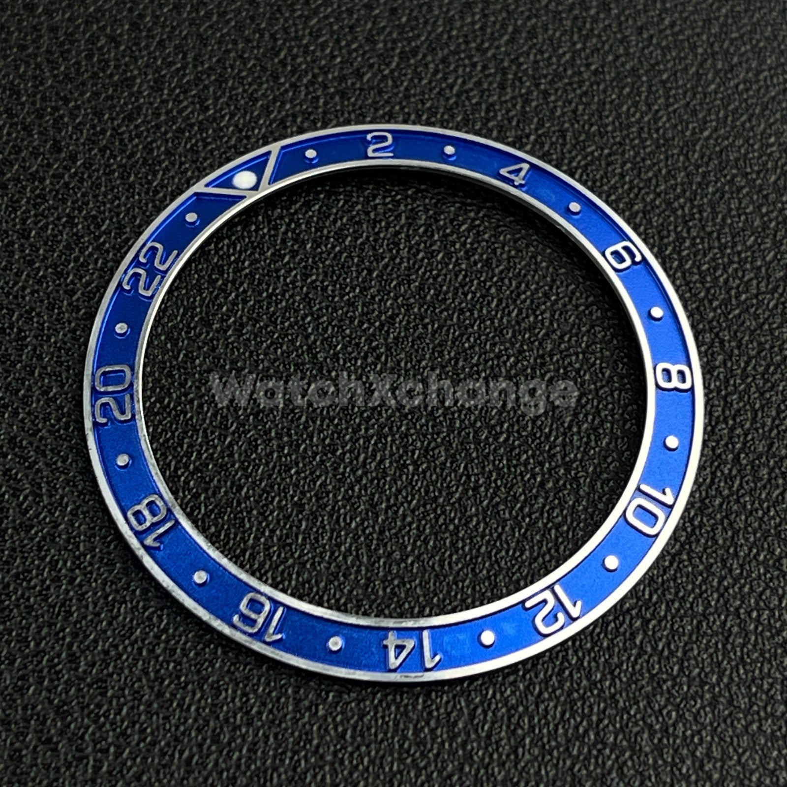 Blue & Silver 38mm Sloping Bezel Insert For Watch GMT Seiko Rolex SKX007 SRPD