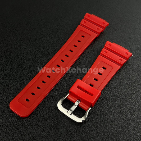 Red Watch Strap For G-SHOCK Replacement Rubber Band CASIO GA2100 GA2110 16mm