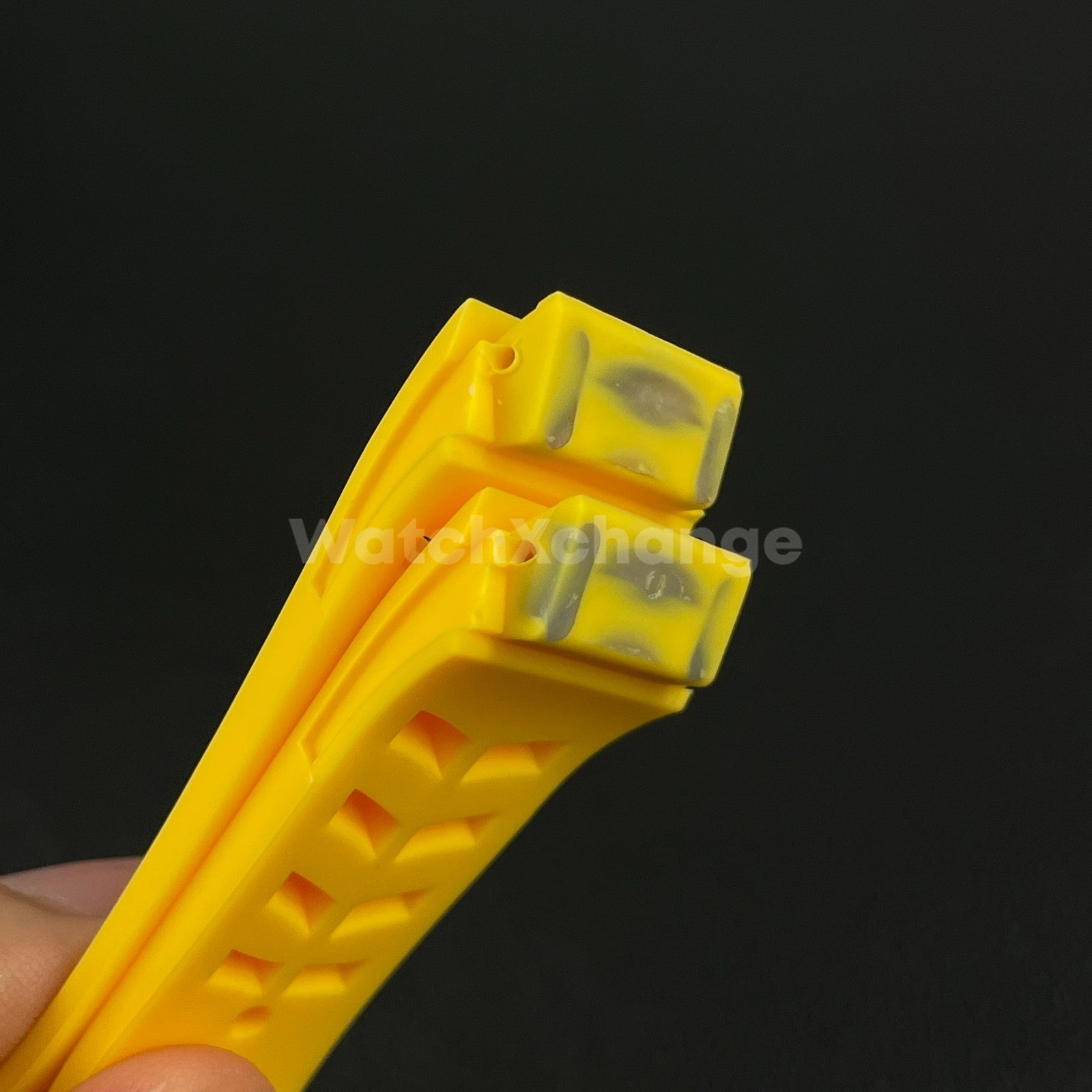 Yellow 25mm-Spring Bar-Watch Rubber Band Strap For RICHARD MILLE RM011 RM-11