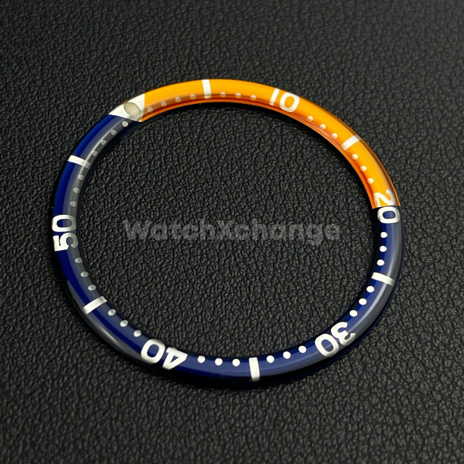Blue & Orange 38mm Flat Resin Bezel Insert For Divers Watch Seiko Mod SKX SRPD