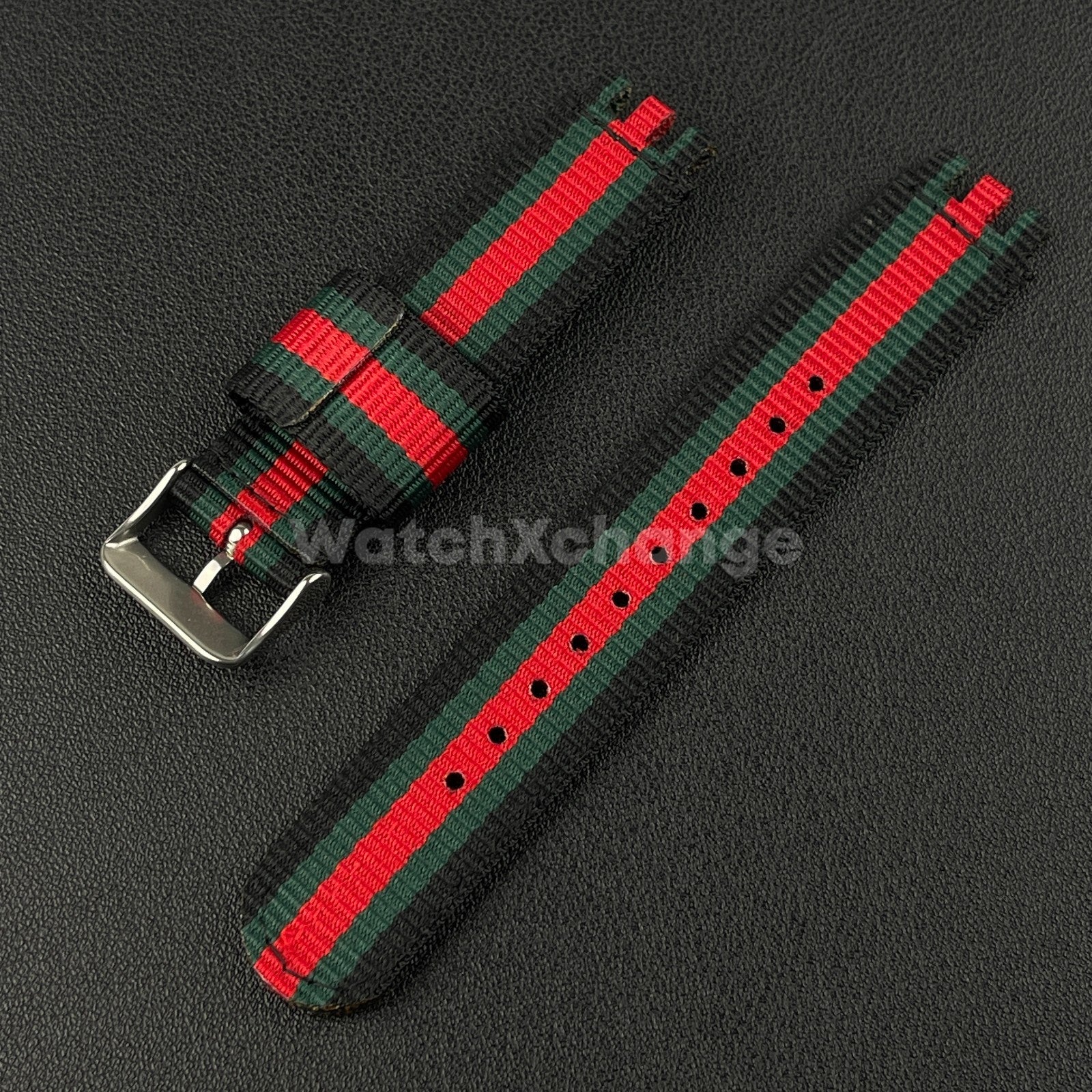 Black Green Red Nylon Strap For Swatch Canvas Watch Band Wristband 17/19/20mm