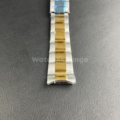 Silver Gold Watch Strap Band Replacement fit Rolex Submariner, Daytona, GMT 20mm