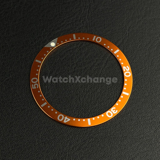 Orange 39mm Flat Aluminium Bezel Insert For Divers Watch Seiko Mod Turtle