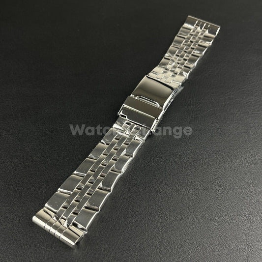 Silver Polished Stainless Steel Strap Band Bracelet for BREITLING 20/22/24mm