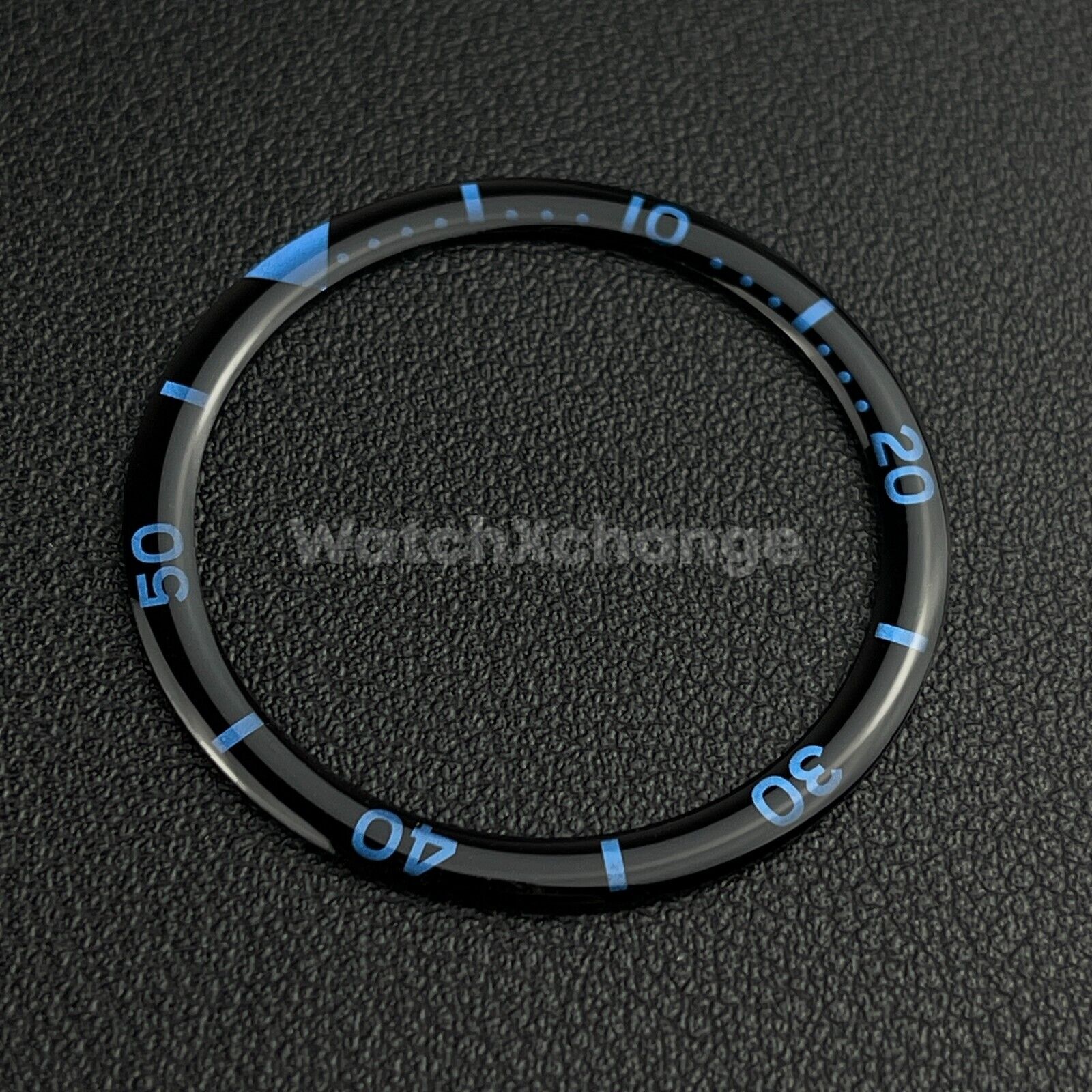 Black & Blue 38mm Flat Resin Bezel Insert For Divers Watch Seiko Mod SKX SRPD