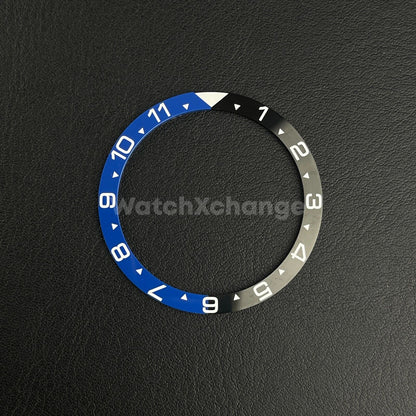 Black & Blue 38mm Flat Ceramic Bezel Insert For Divers Watch Seiko Mod SKX SRPD