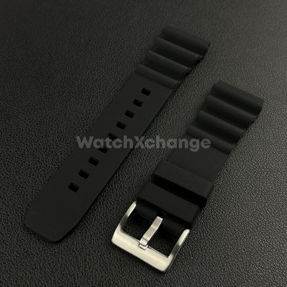 Black Rubber Watch Strap Band For Rolex Seiko SKX007 Citizen Universal 20/22mm