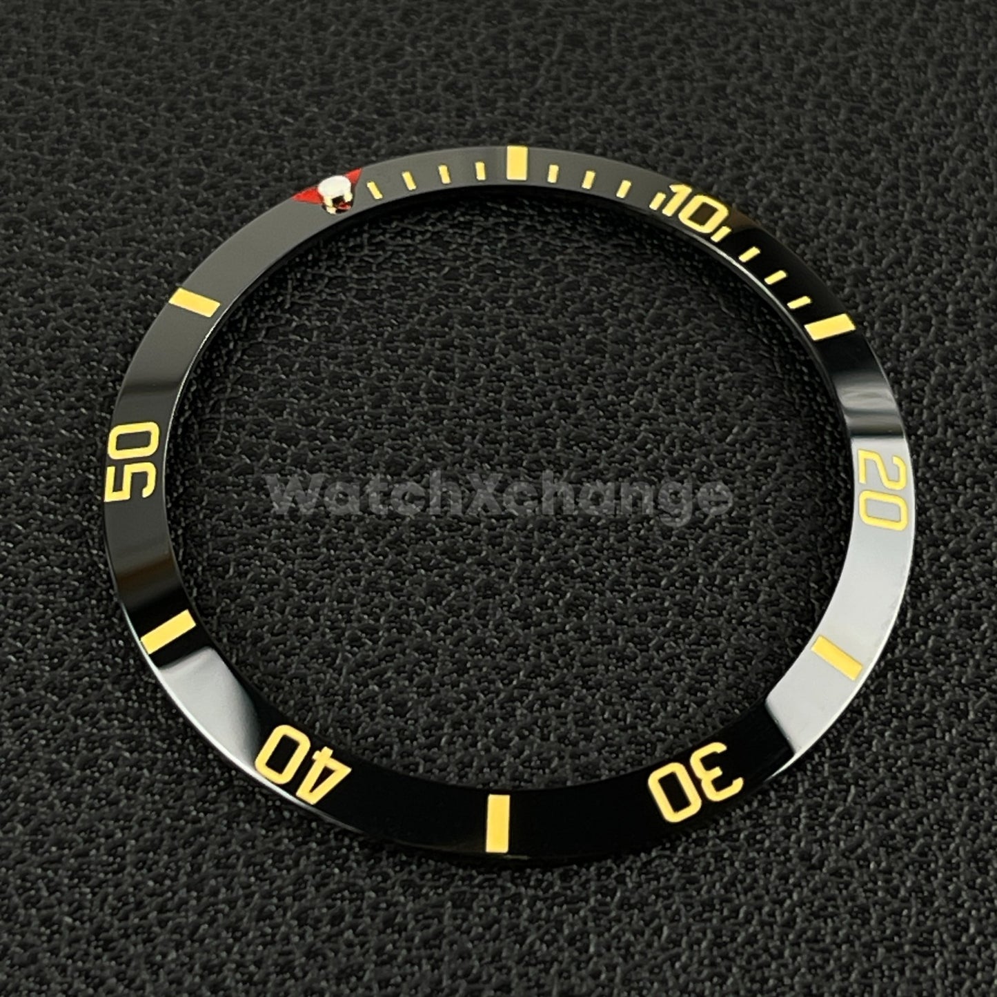 34mm Black & Yellow Ceramic SUB Bezel Insert For Seiko Rolex Tudor Divers Watch