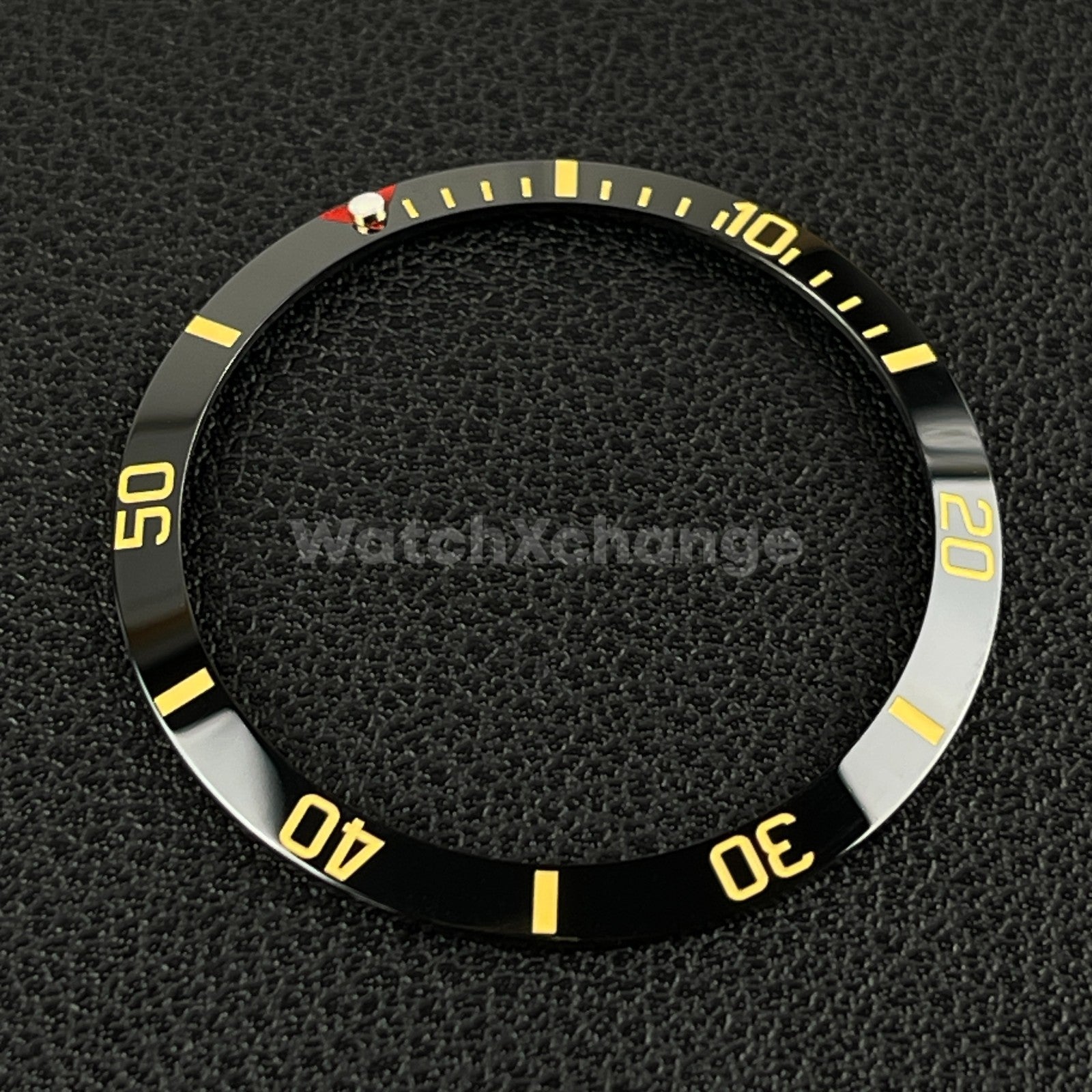 34mm Black & Yellow Ceramic SUB Bezel Insert For Seiko Rolex Tudor Divers Watch
