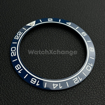 Blue & White Ceramic Bezel Insert 41.5mm for Rolex Seiko SKX SRPD Omega