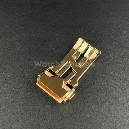 Rose Gold 20mm Clasp For HUBLOT Watch Rubber Strap Band Buckle Stainless Steel