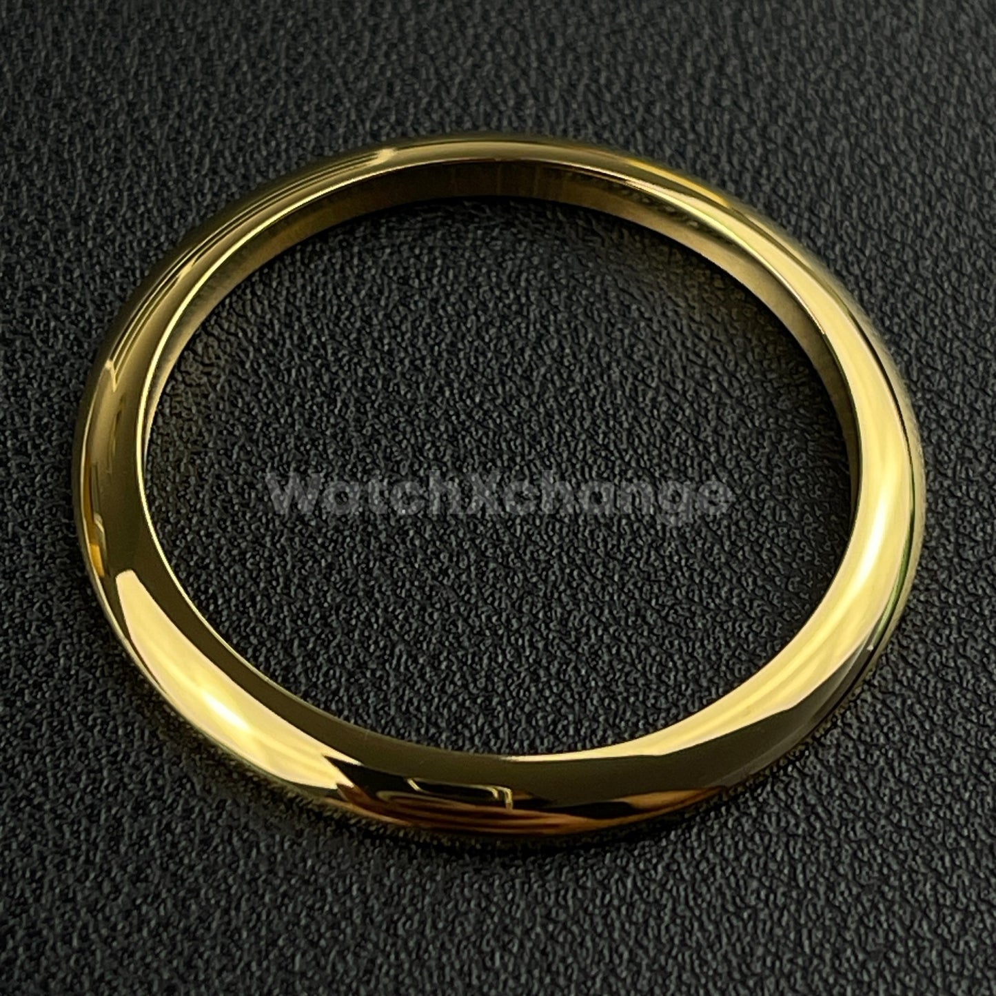 Gold Curved Polished Stainless Steel Watch Bezel Insert Ring 36mm 39mm