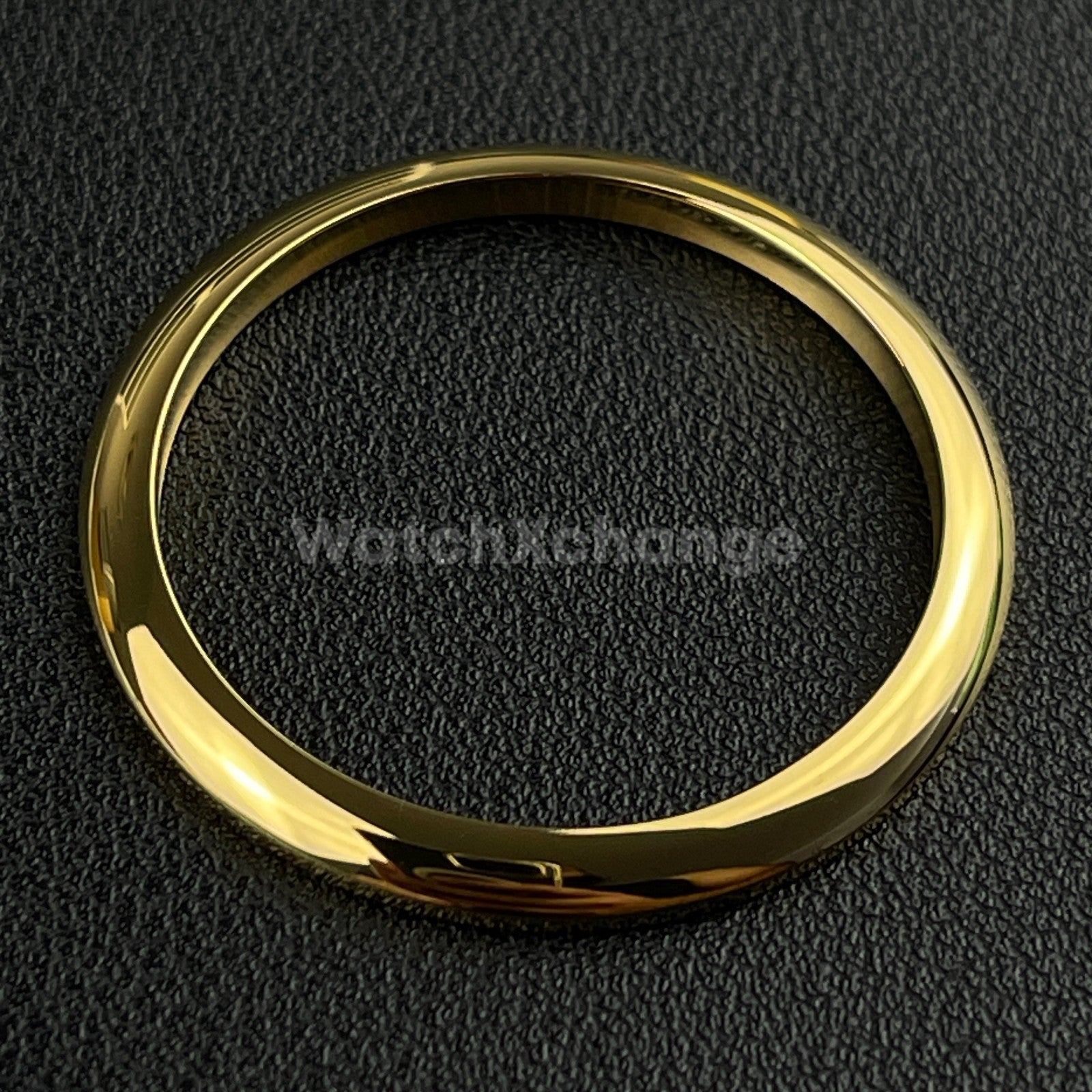 Gold Curved Polished Stainless Steel Watch Bezel Insert Ring 36mm 39mm